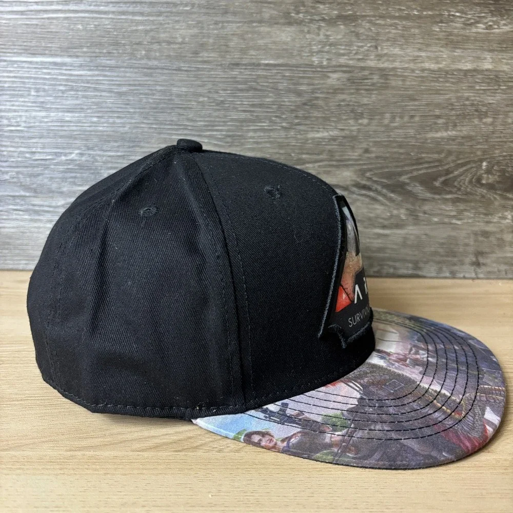 ARK Survival Evolved Hat Cap Snap Back Black Gaming Gamer Multicolor Brim Mens
